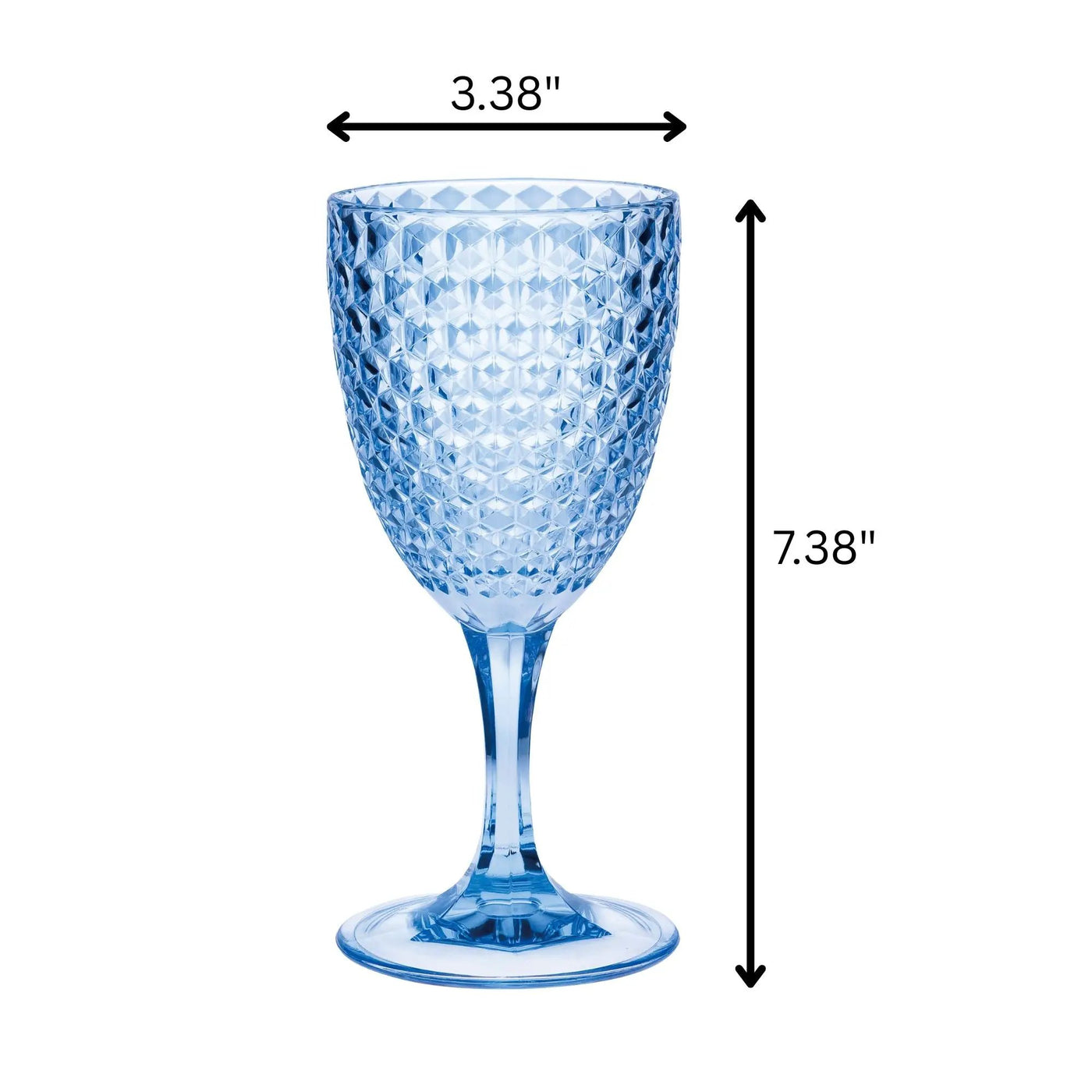 Diamond Cut Plastic Wine Glasses (Set of 4) by HouseOfZazla