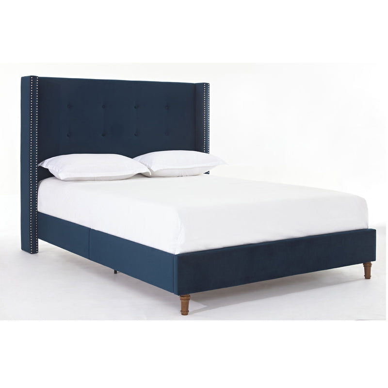 Peyton - Upholstered Bed With 54" High Headboard, Traditional Hand Buttoned Tufting by HouseOfZazla