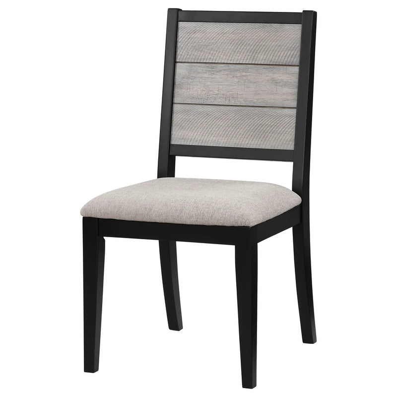 Elodie Wood Dining Side Chair Grey and Black (Set of 2) by Unique Piece Furniture