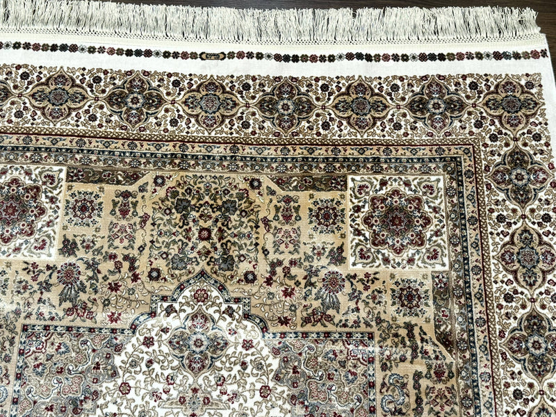 Turkish Memluk Silk Rug 4x6, Hereke Carpet, Bamboo Silk, New by Jewel Rugs