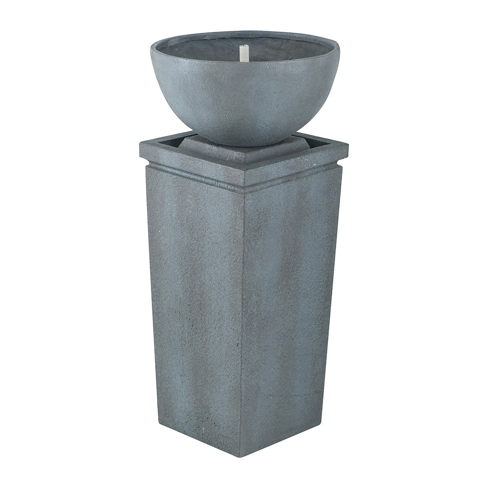 Resin Zen Bowl Pedestal Outdoor Fountain 35 Inch, photo 2 of 7