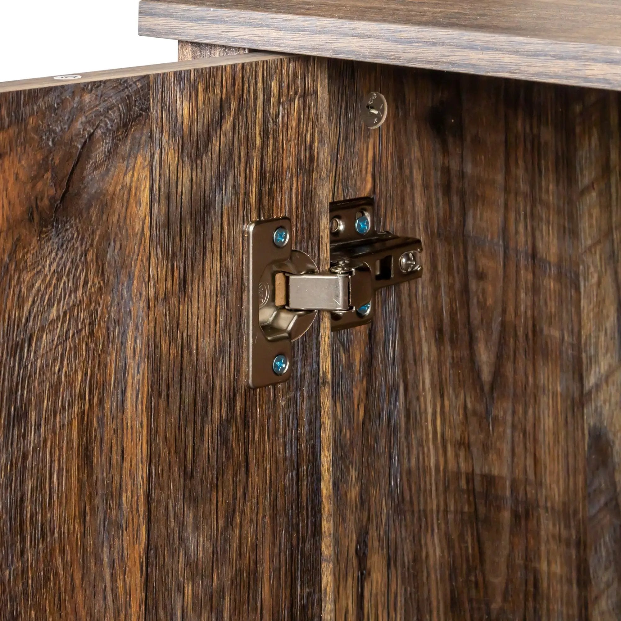 Cabinet with 4 Doors and 4 Open Shelves Freestanding Sideboard by HouseOfZazla