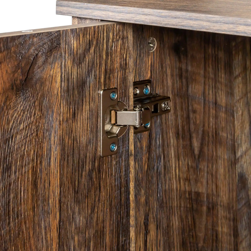 Cabinet with 4 Doors and 4 Open Shelves Freestanding Sideboard by HouseOfZazla
