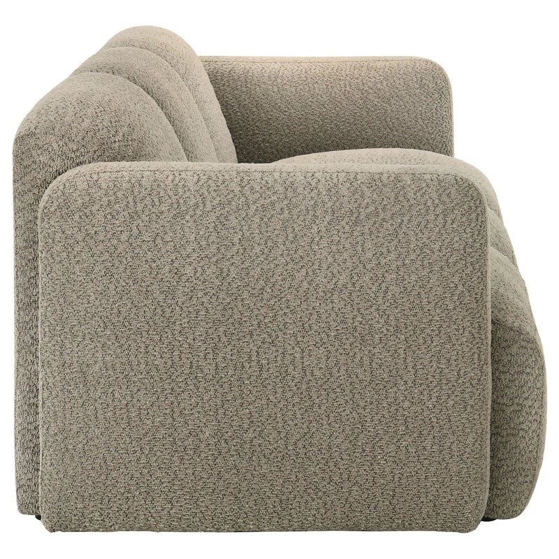 Dorset 2-piece Upholstered Round Track Arm Sofa Set Brown by Unique Piece Furniture