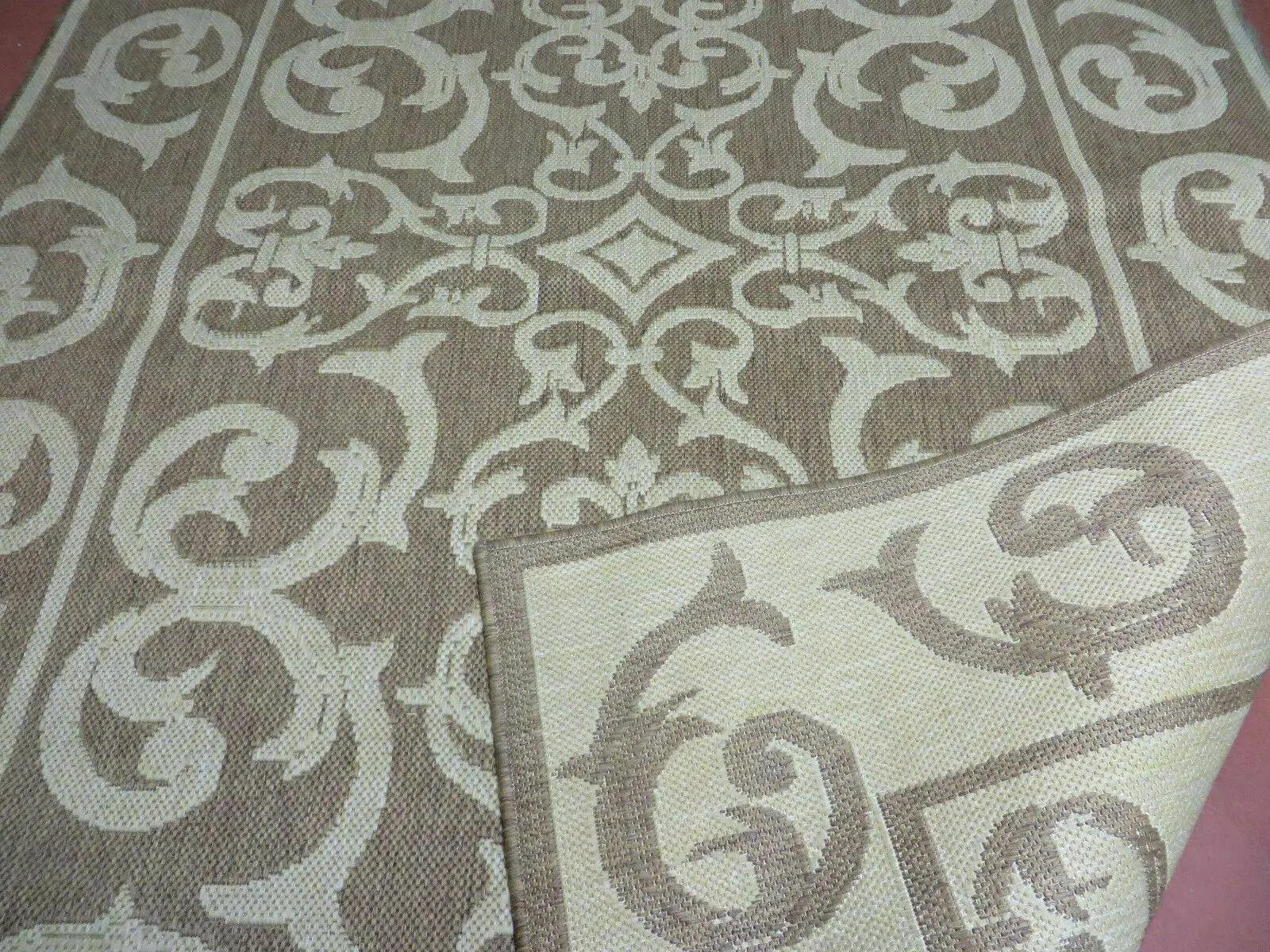 5' X 7' Machine Made Natural Fiber Jute Kilim Two Sided Rug Carpet Flat Weave Contemporary Design by Jewel Rugs