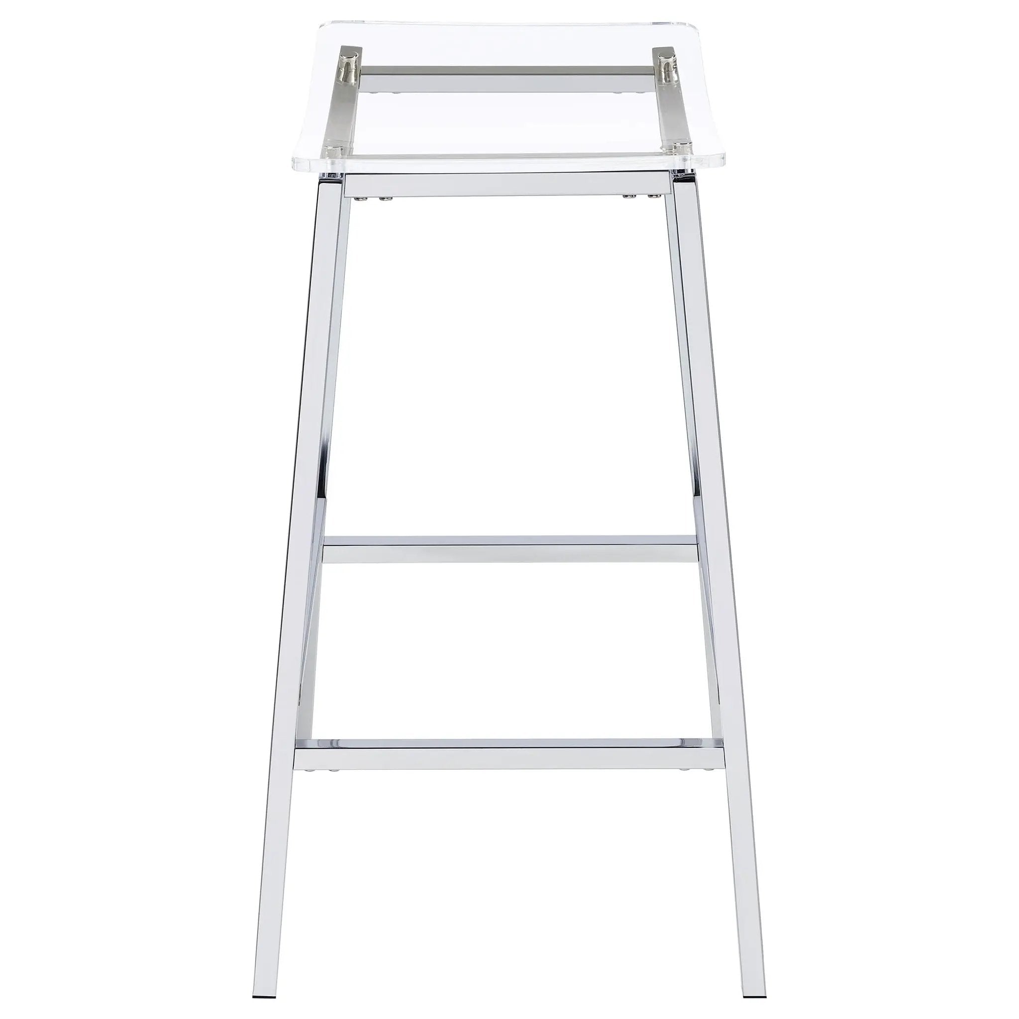 Jovani Acrylic Backless Bar Stool Chrome (Set of 2) by Unique Piece Furniture