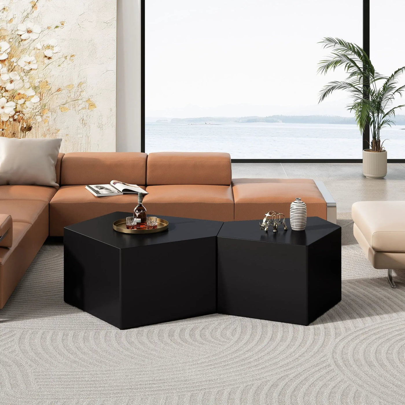 Irregular Pentagon Nesting Coffee Table Set by HouseOfZazla