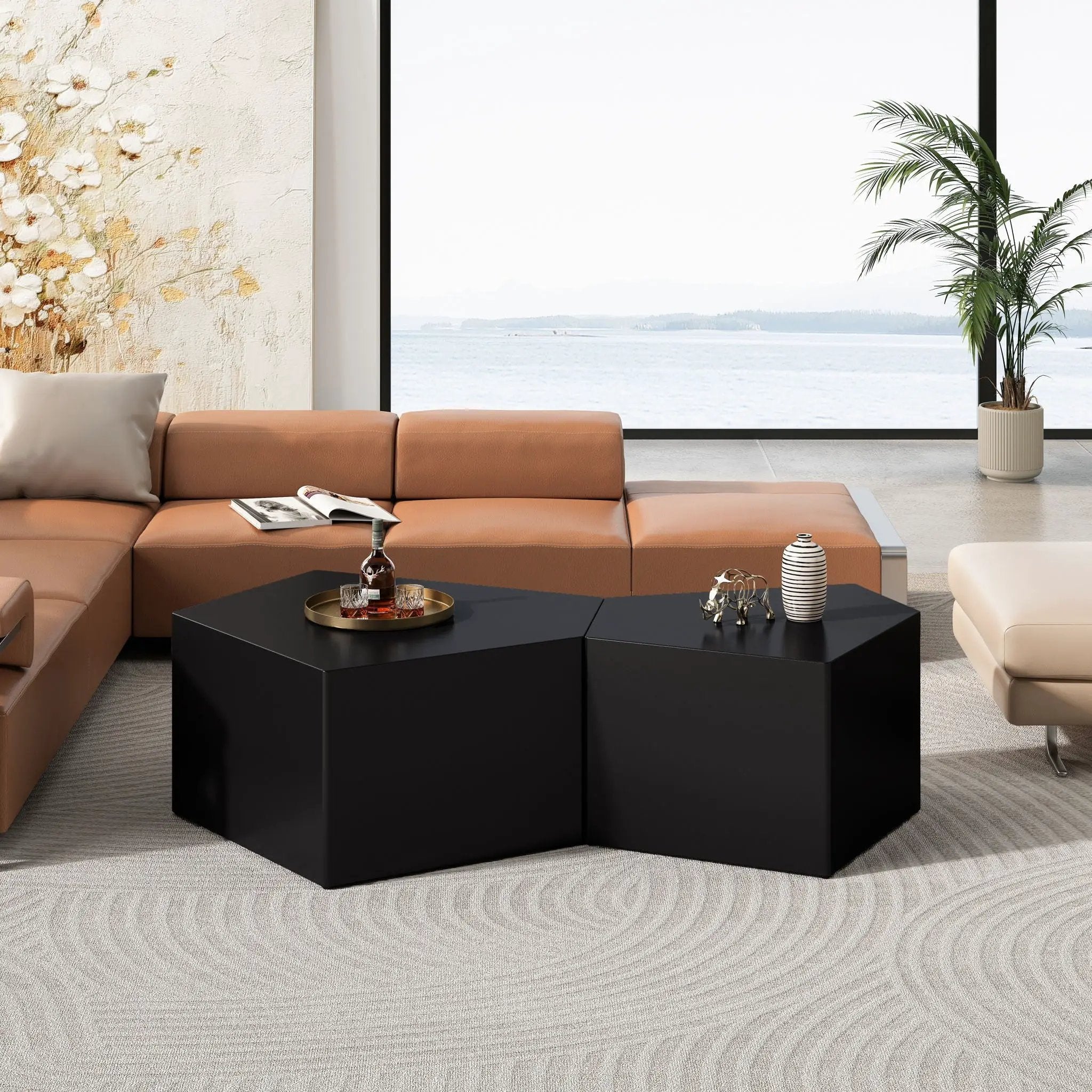 Irregular Pentagon Nesting Coffee Table Set by HouseOfZazla