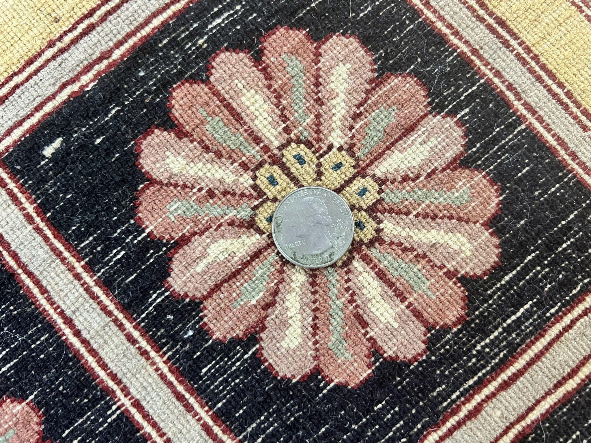 Pakistani Rug 6x9, European Aubusson Design, Wool Handmade Vintage Carpet, Dark Red, 6 x 9 Medium Sized Rug by Jewel Rugs