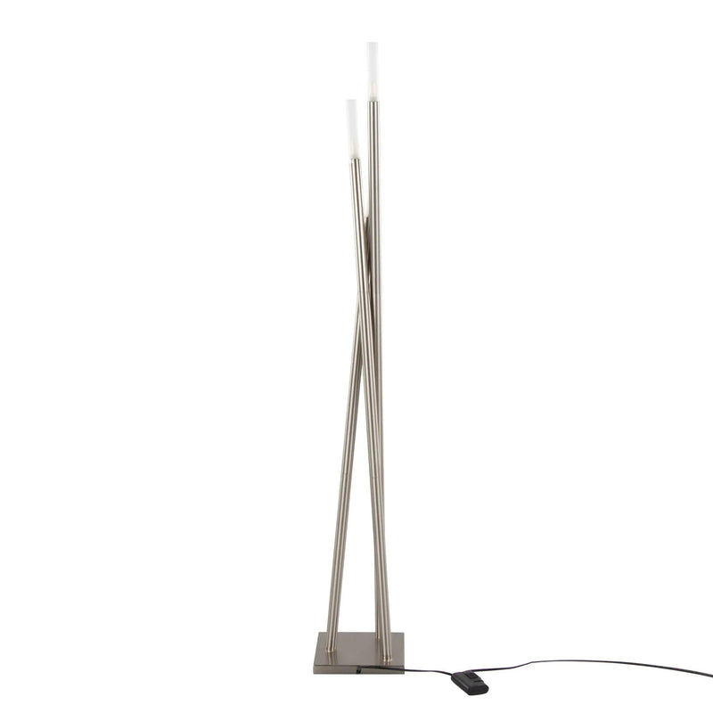 Icicle - Contemporary Floor Lamp - Nickel by HouseOfZazla