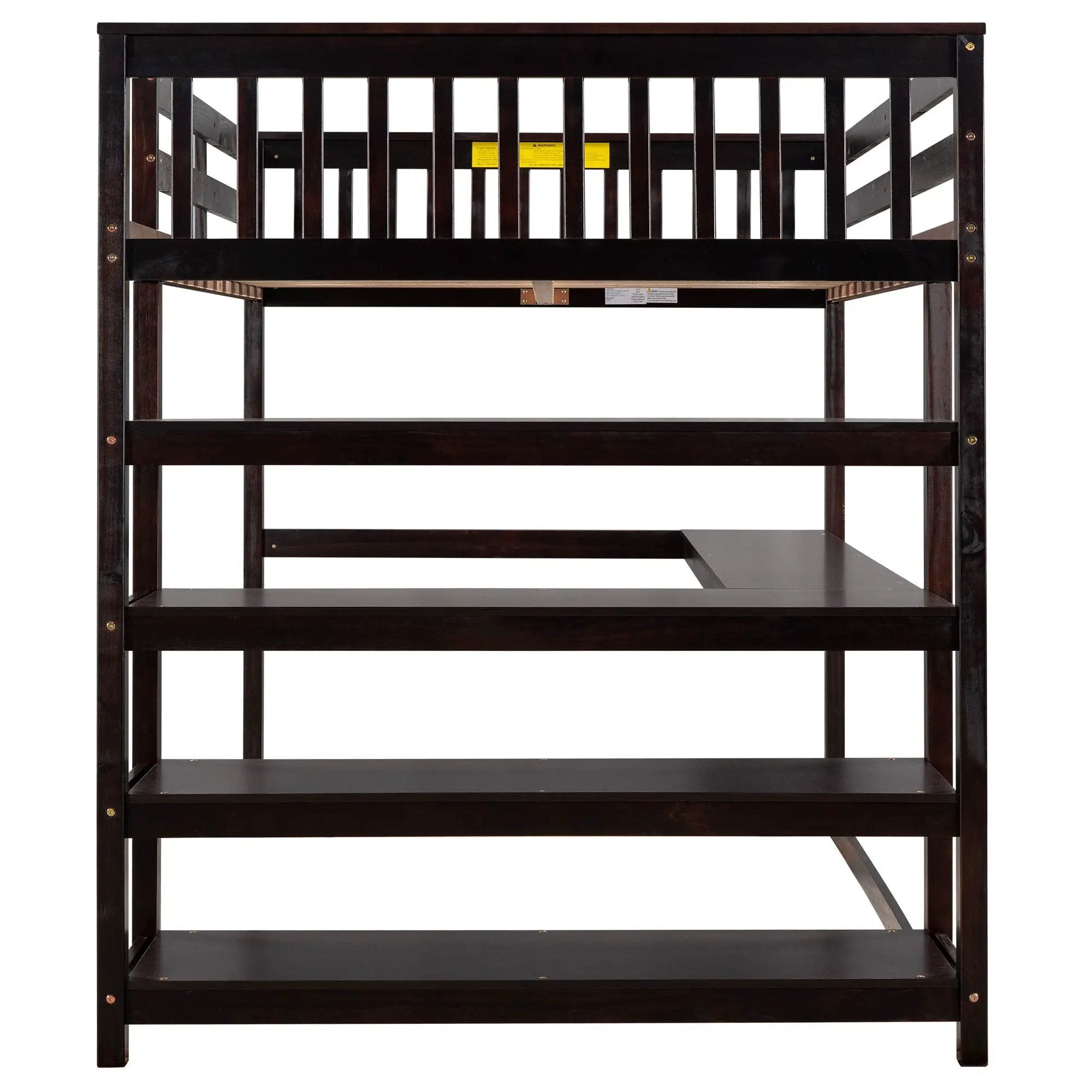 Loft Bed With Storage Shelves And Under Bed Desk by Unique Piece Furniture