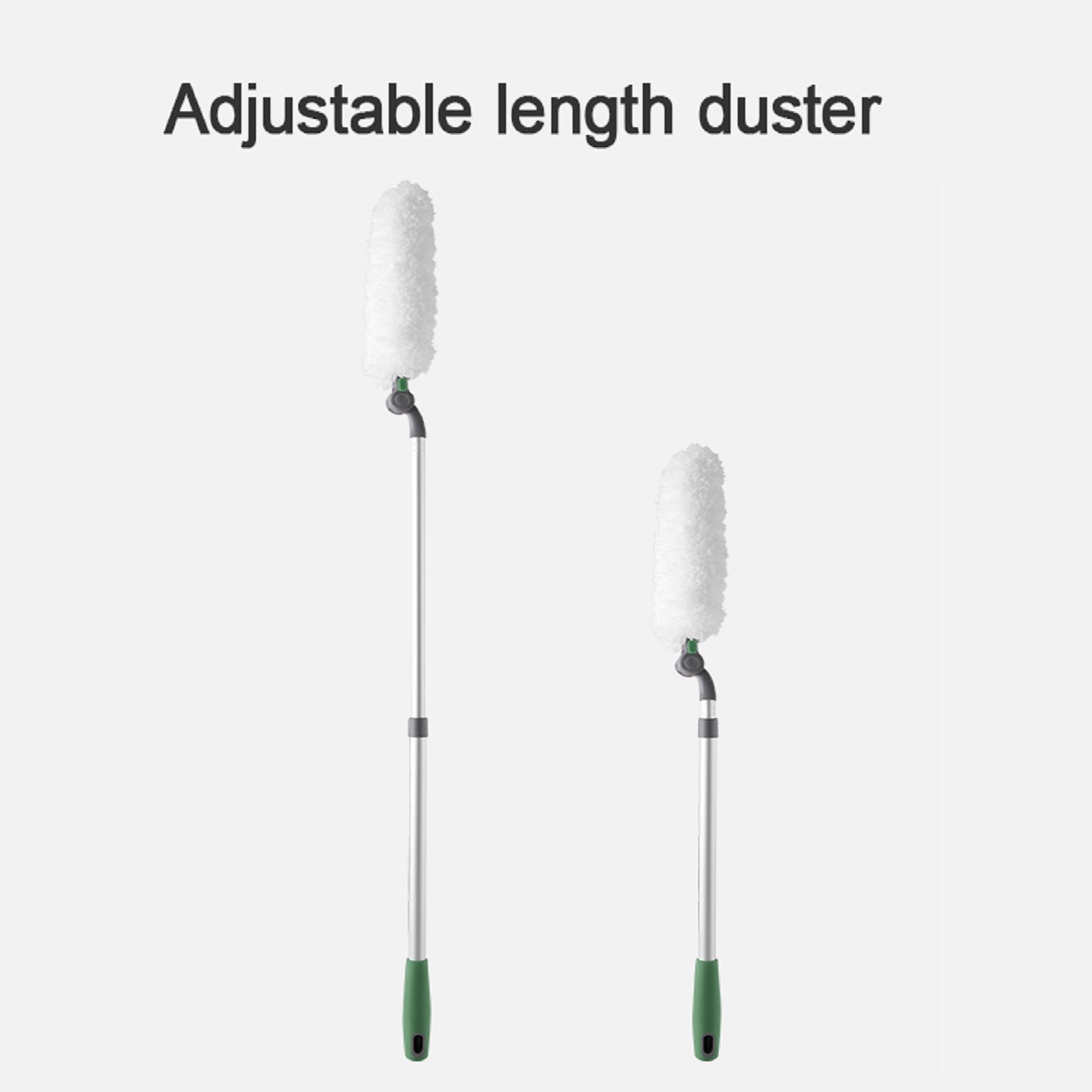 Long Handle Duster With Extension Bar, Home Dust Collector - White by HouseOfZazla