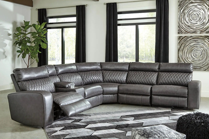 Samperstone - Power Reclining Sectional by Unique Piece Furniture