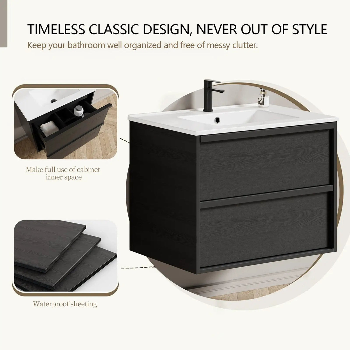30 Inch Bathroom Vanity Cabinet With Ceramic Sink by HouseOfZazla