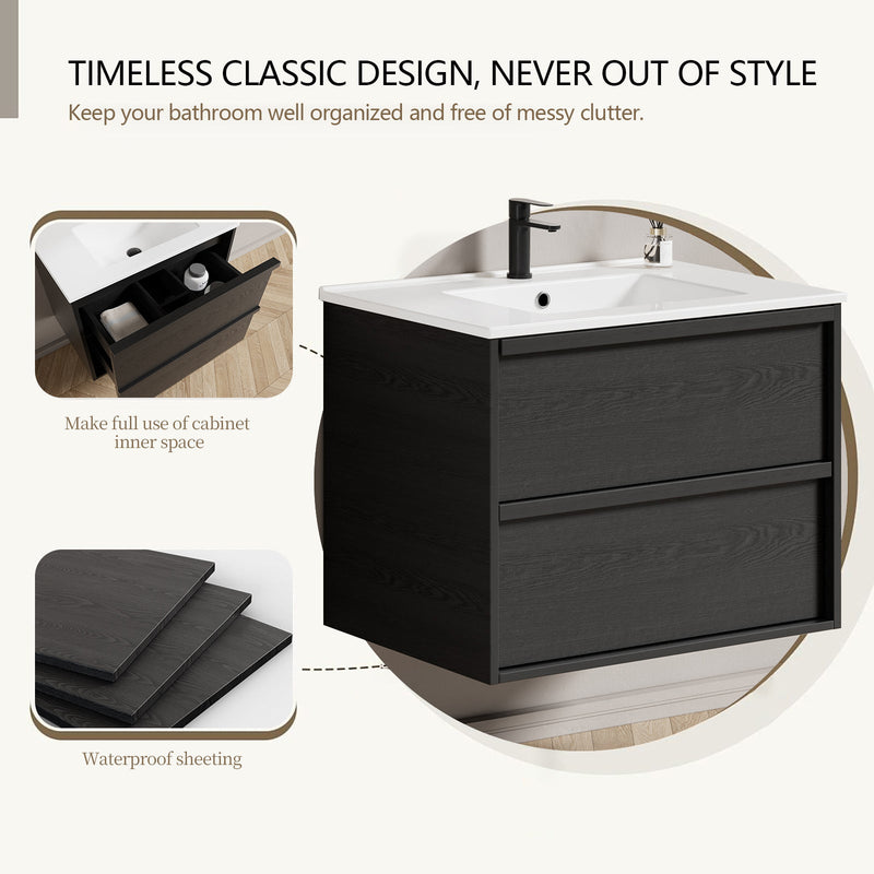 30 Inch Bathroom Vanity Cabinet With Ceramic Sink by HouseOfZazla