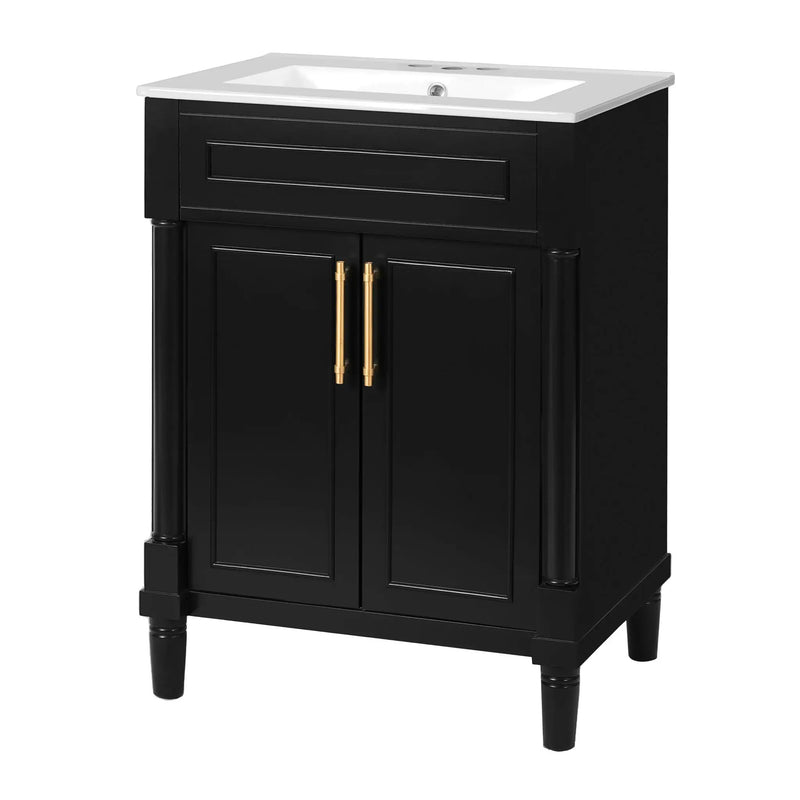 Bathroom Vanity With Integrated Sink and 2 Door Cabinet by HouseOfZazla