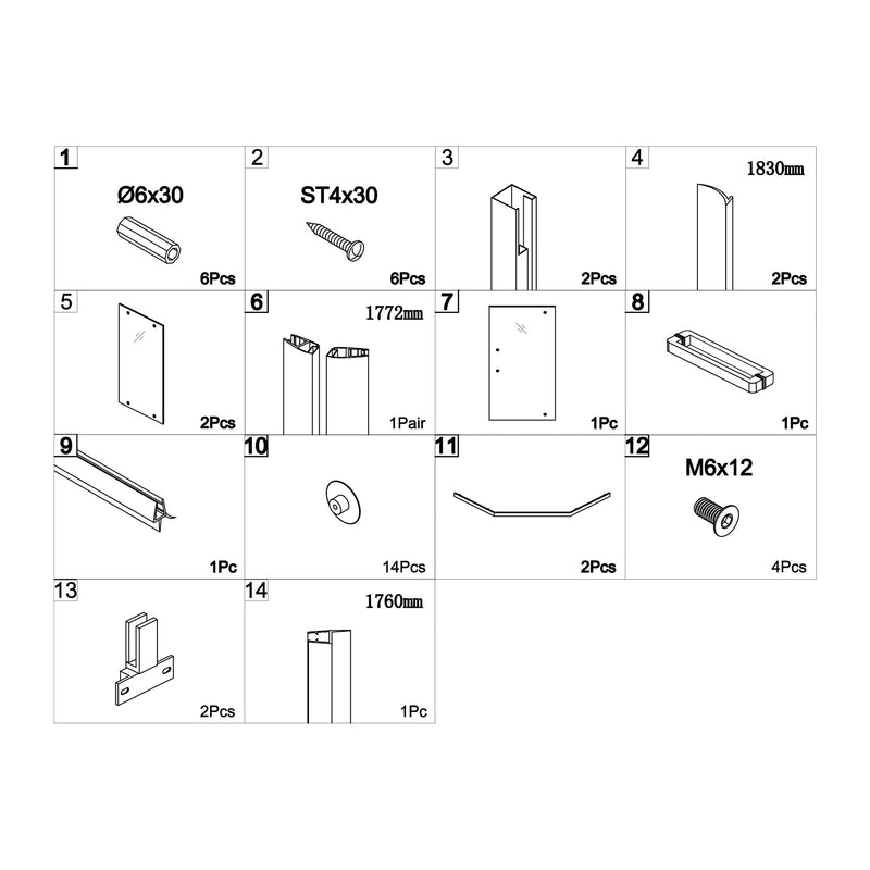 Diamond Shaped Corner Shower Door, Inward Sliding, Stainless Steel Frame by HouseOfZazla