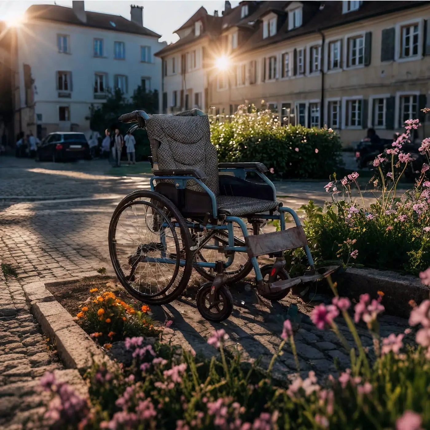 Premium Foldable Transport Wheelchair for Adults by HouseOfZazla