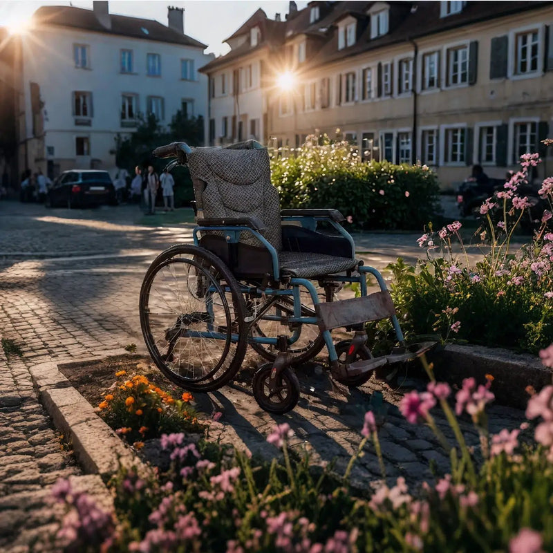 Premium Foldable Transport Wheelchair for Adults by HouseOfZazla