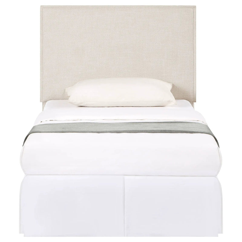 Izzy Upholstered Twin Panel Headboard Sand by Unique Piece Furniture