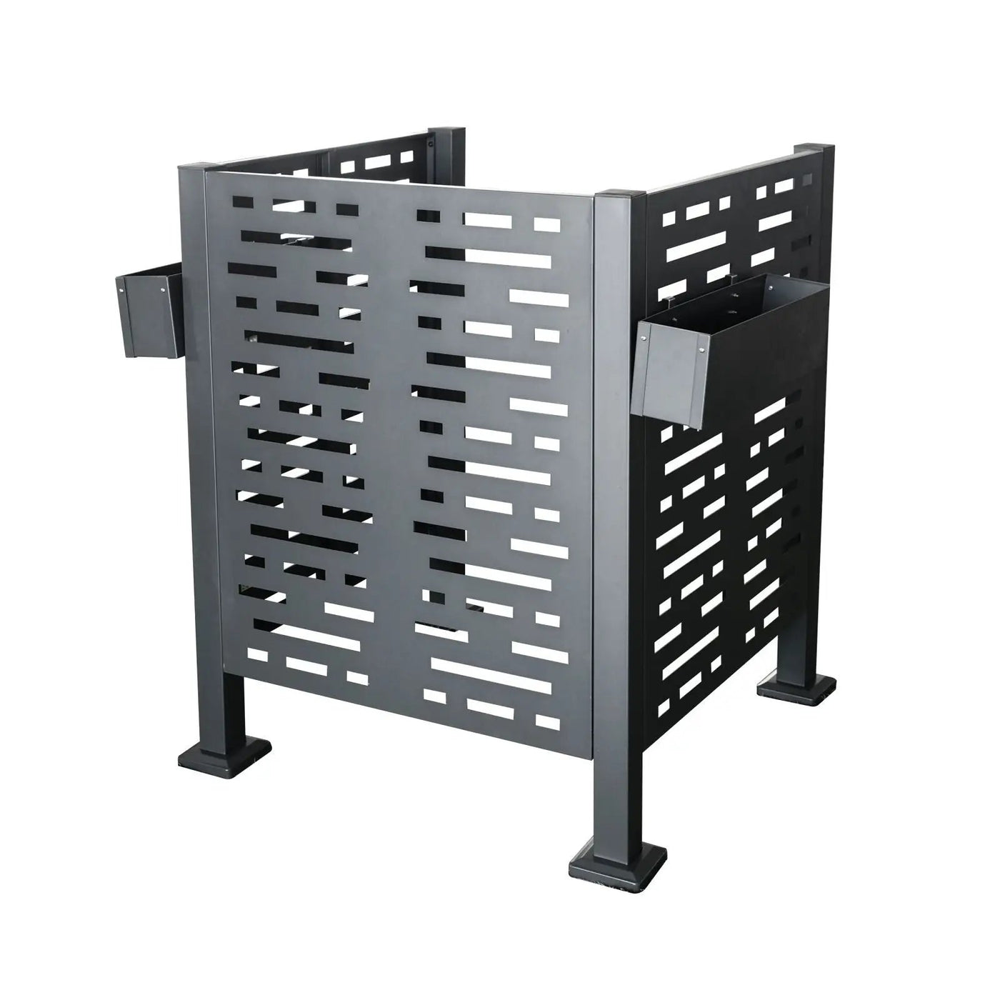 Air Conditioner Fence For Outdoor Units, Metal Privacy Fence Cover, Perfect To Conceal Air Conditioning Units, 3 Fence Panel by HouseOfZazla