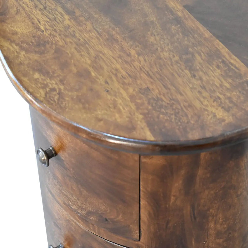 Solid Wood 3-Drawer Chestnut Drum by HouseOfZazla