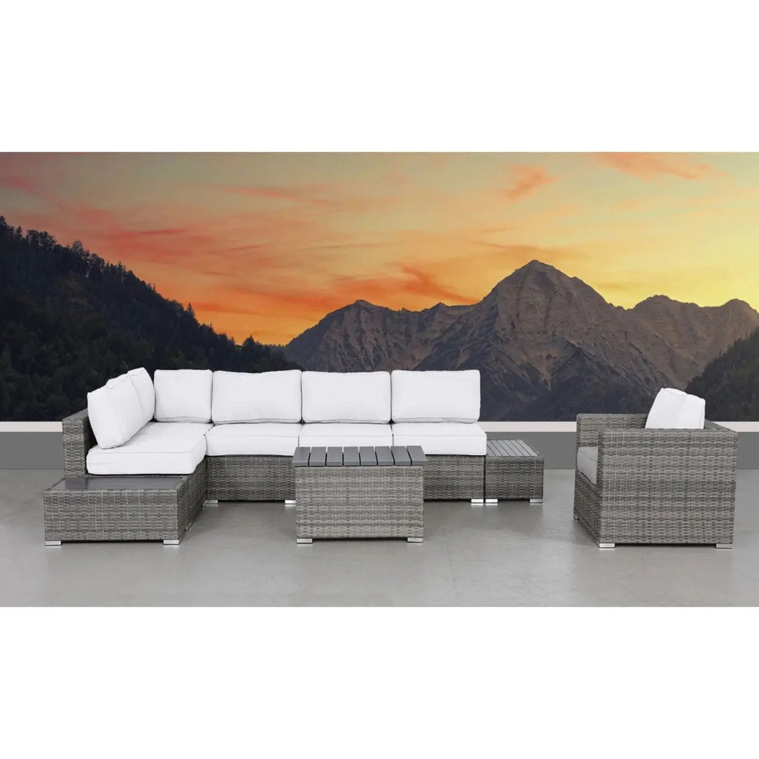 Stylish Entertainment Sectional Set, Outdoor Living by Unique Piece Furniture