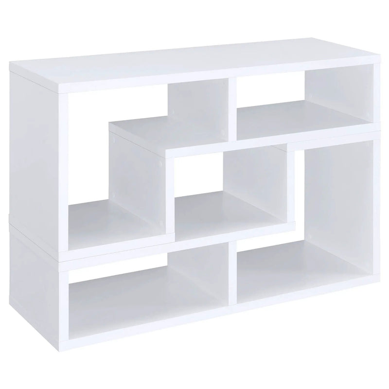 Velma Multipurpose TV Stand and Bookshelf White by Unique Piece Furniture