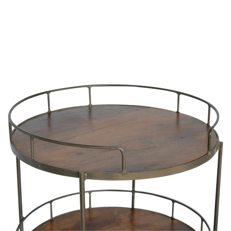Round Butler Tray Table - Chestnut by Unique Piece Furniture