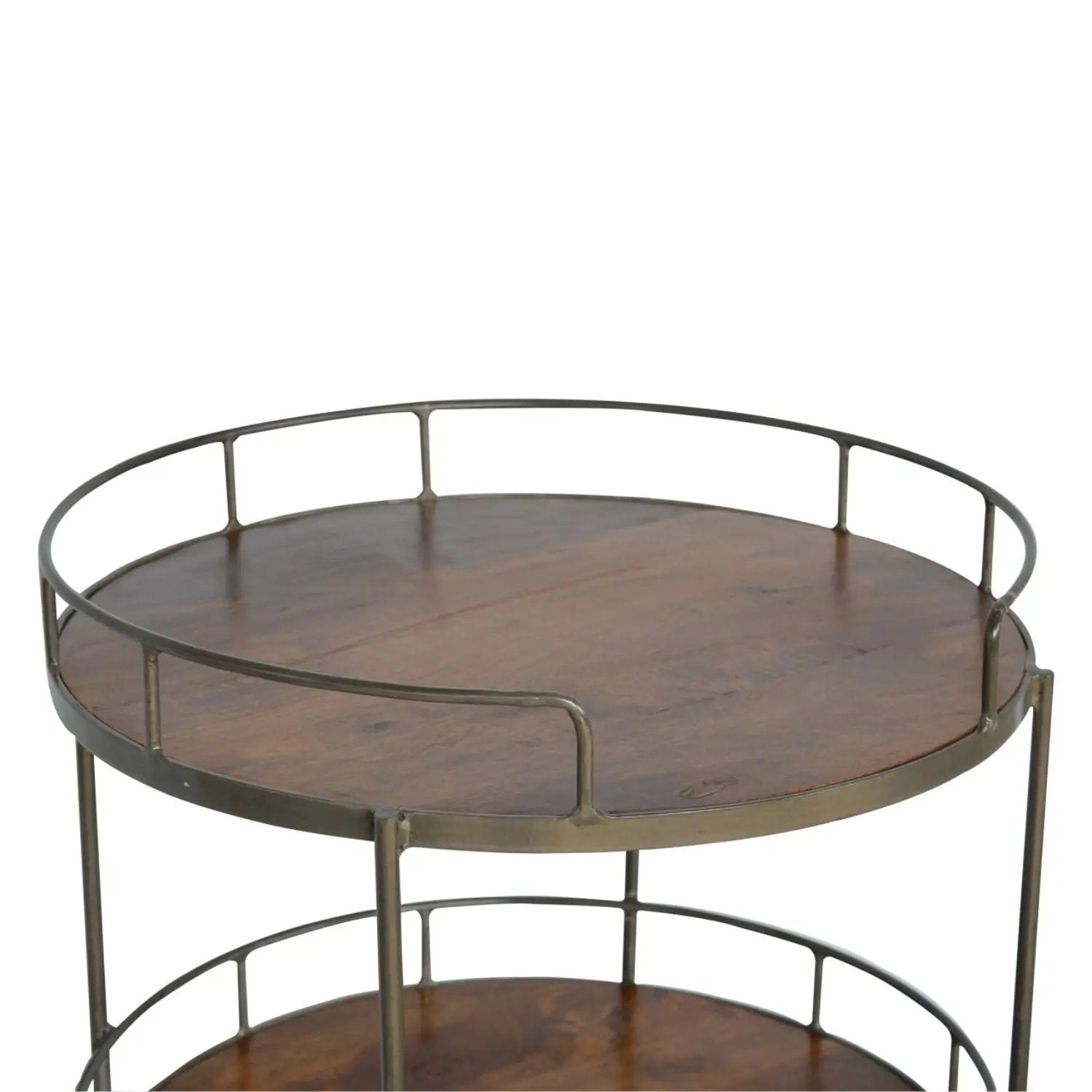 Round Butler Tray Table - Chestnut by HouseOfZazla