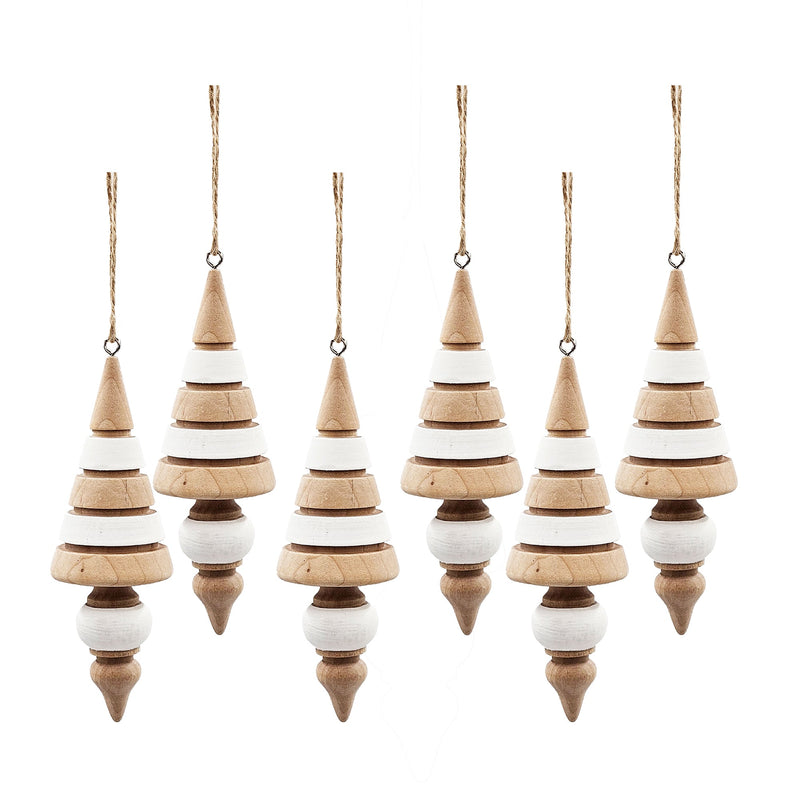 Eucalyptus Icicle Ornament Set of 6 with Icicle Design - Green