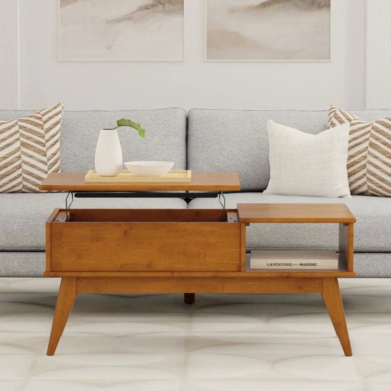 Draper - Lift Top Coffee Table - Teak by HouseOfZazla
