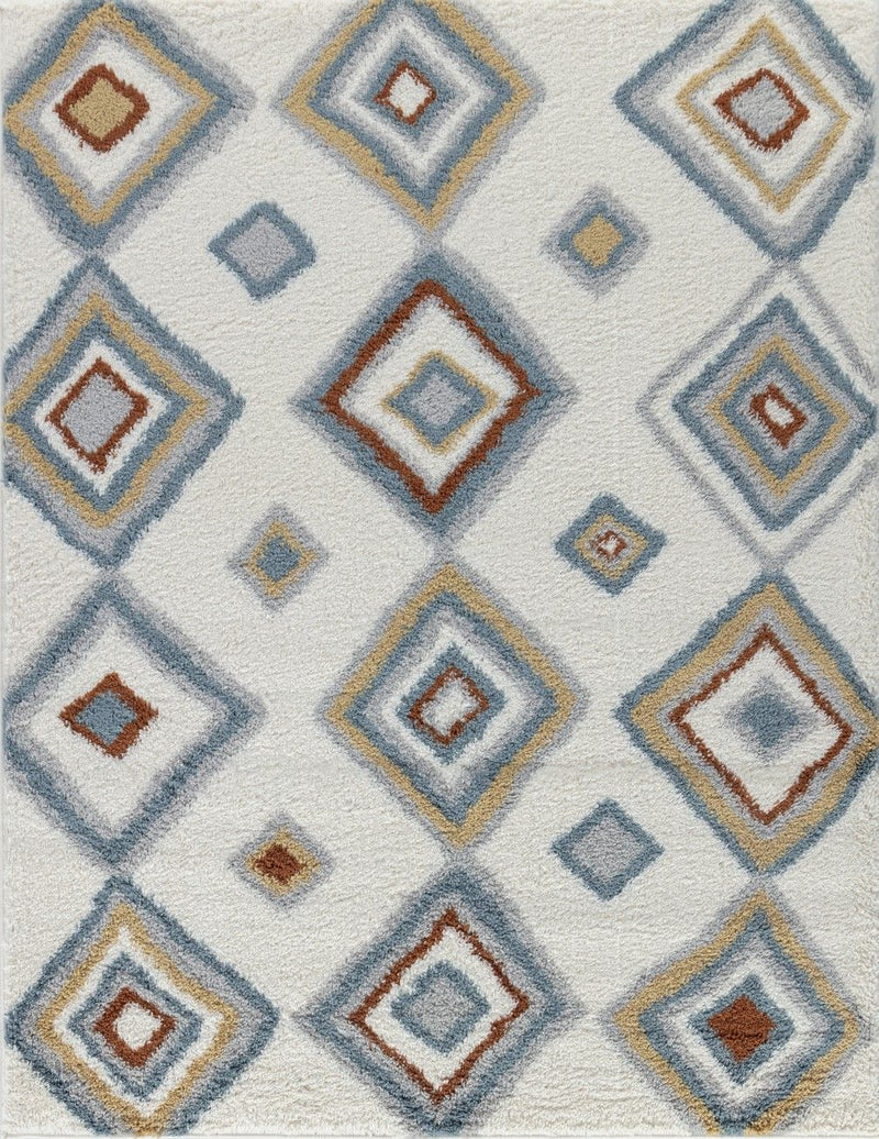 Loft Shag - 7'10" X 9'10" Shaggy Area Rug - Ivory, Polypropylene by HouseOfZazla