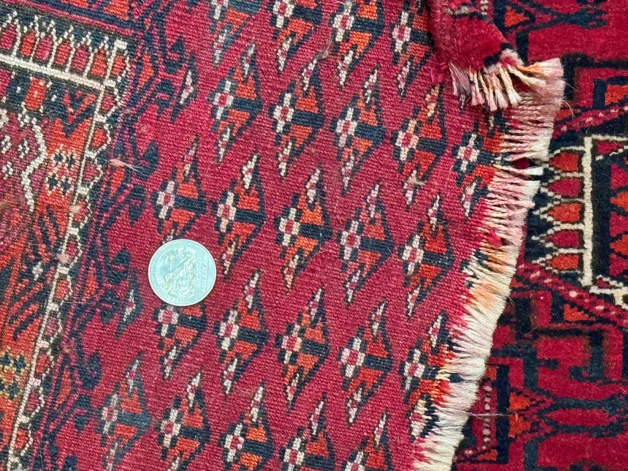 Antique Turkoman Salor Rug, Turkoman Textile, Fine 400 KPSI, Red, Persian Tribal Rug by Jewel Rugs