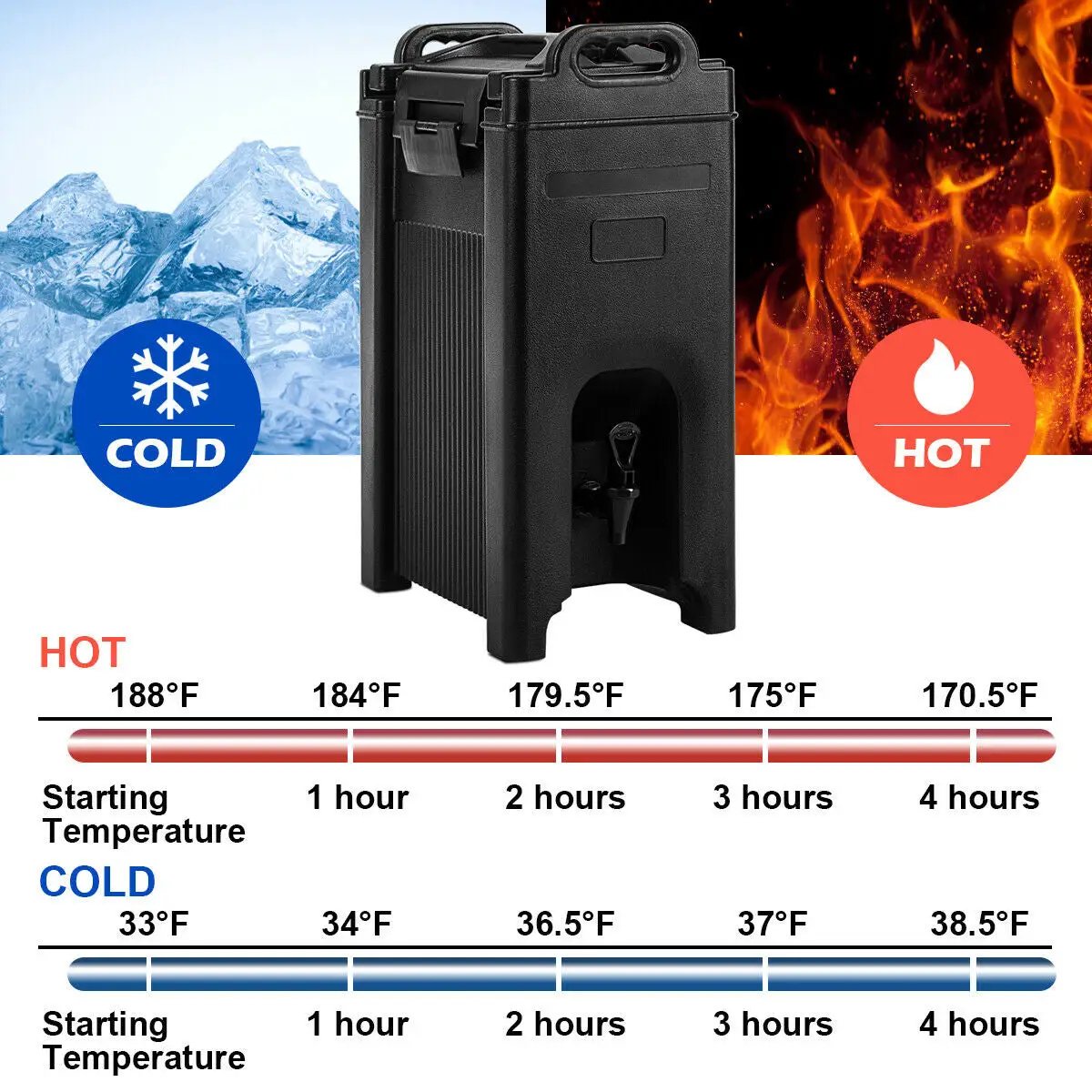 5 Gallon Insulated Beverage Server Dispenser by DirectDeals