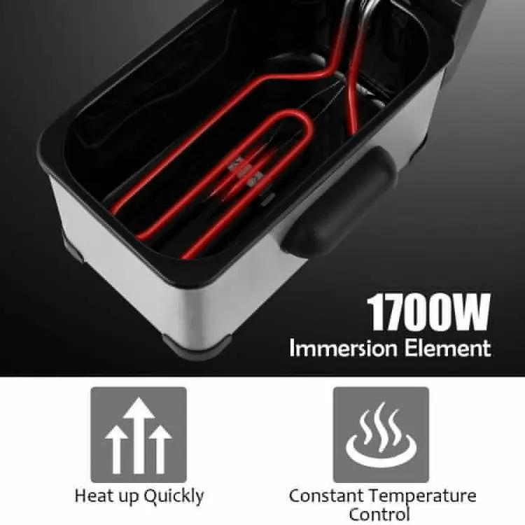 3.2 Quart Electric Stainless Steel Deep Fryer with Timer by DirectDeals
