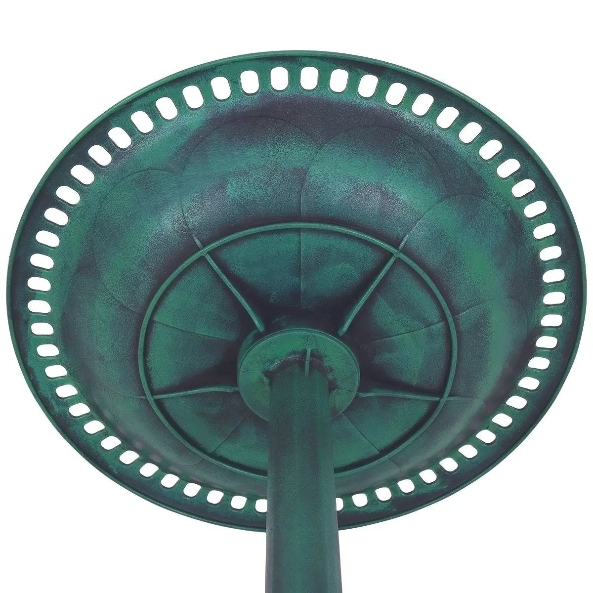 Outdoor Garden Green Pedestal Bird Bath Feeder by DirectDeals