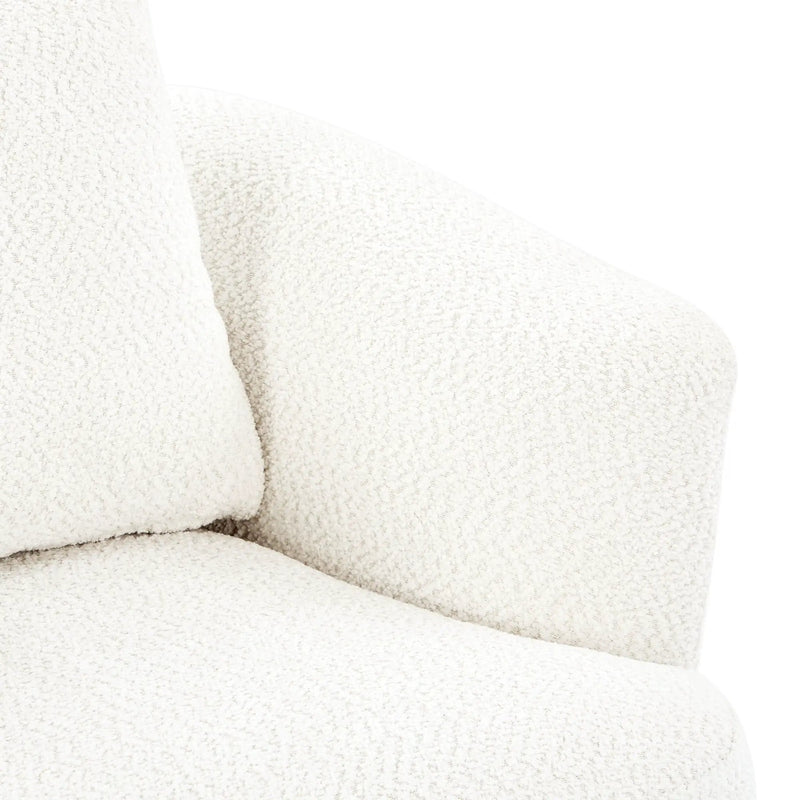360° Swivel Barrel Sofa Chair With Throw Pillow, Upholstered Accent Chair by HouseOfZazla