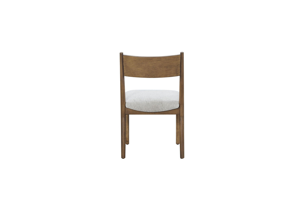 Light Brown Dining Chairs with Solid Wood Frame and Upholstered Seat - Set of 2, photo 6 of 6