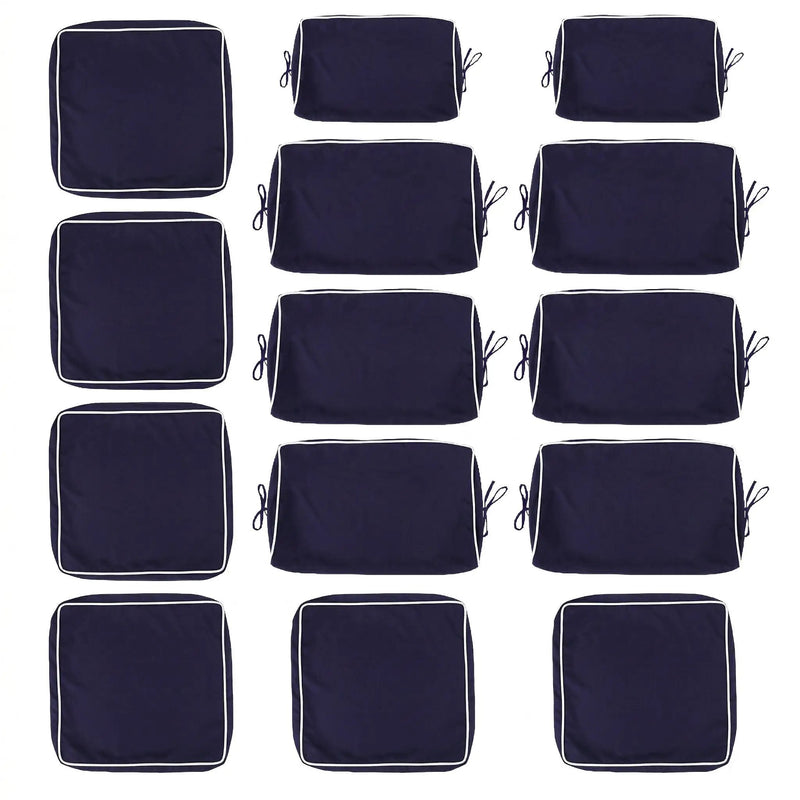 Cushion Covers for 7 Pcs Wicker Rattan Sectional Sofa by HouseOfZazla