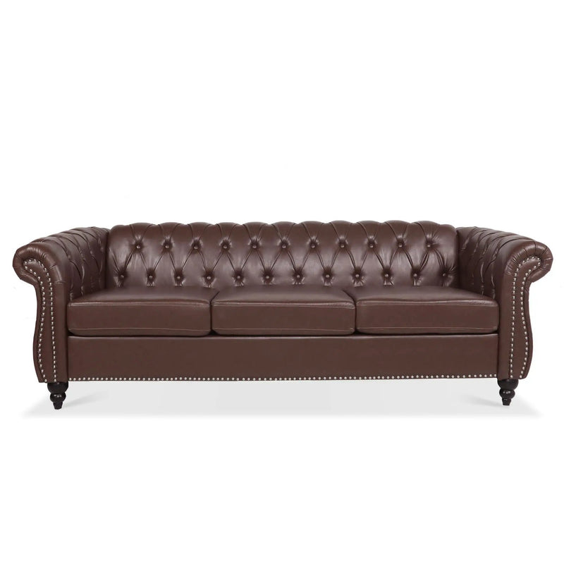 Rolled Arm Chesterfield 3 Seater Sofa by Unique Piece Furniture