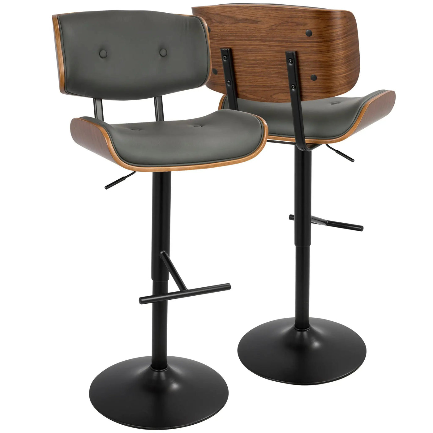 Lombardi - Mid Century Modern Adjustable Barstool by HouseOfZazla