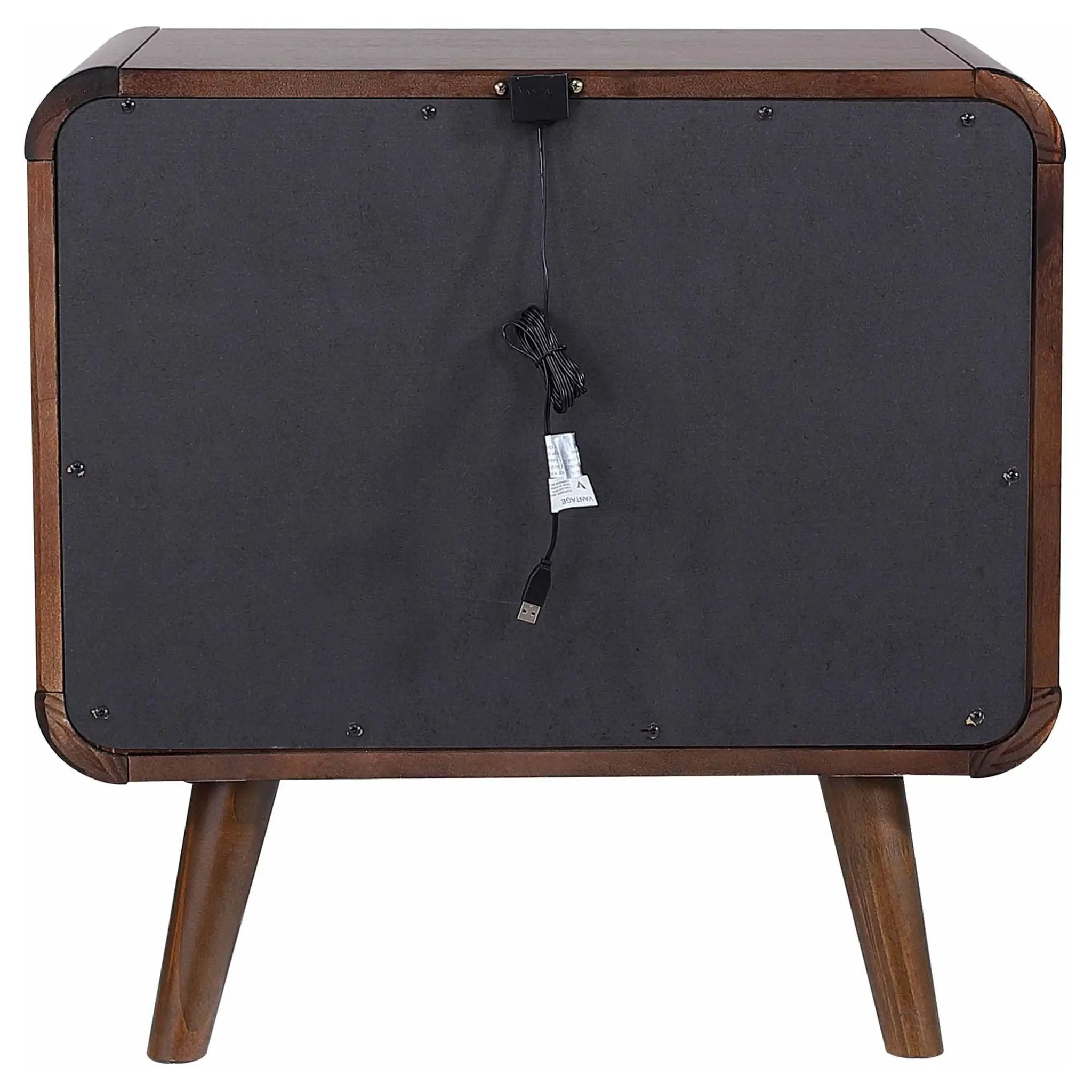 Robyn 2-drawer Nightstand Bedside Table Dark Walnut by Unique Piece Furniture
