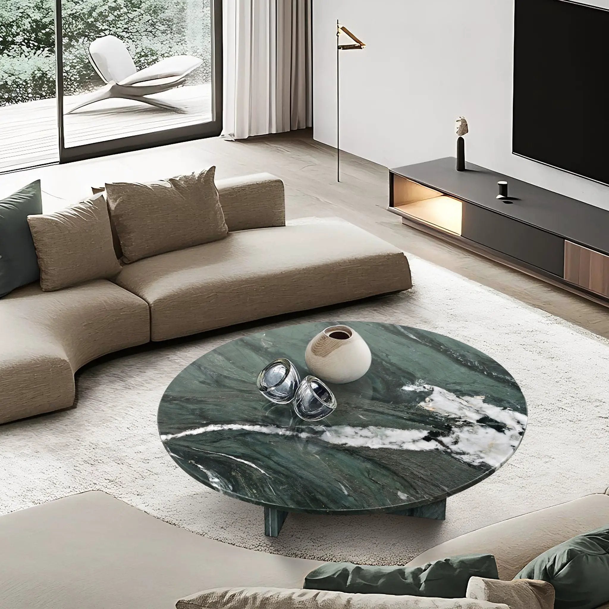 Luxury Coffee Table With Unique Veining, Unique Stone Design by HouseOfZazla