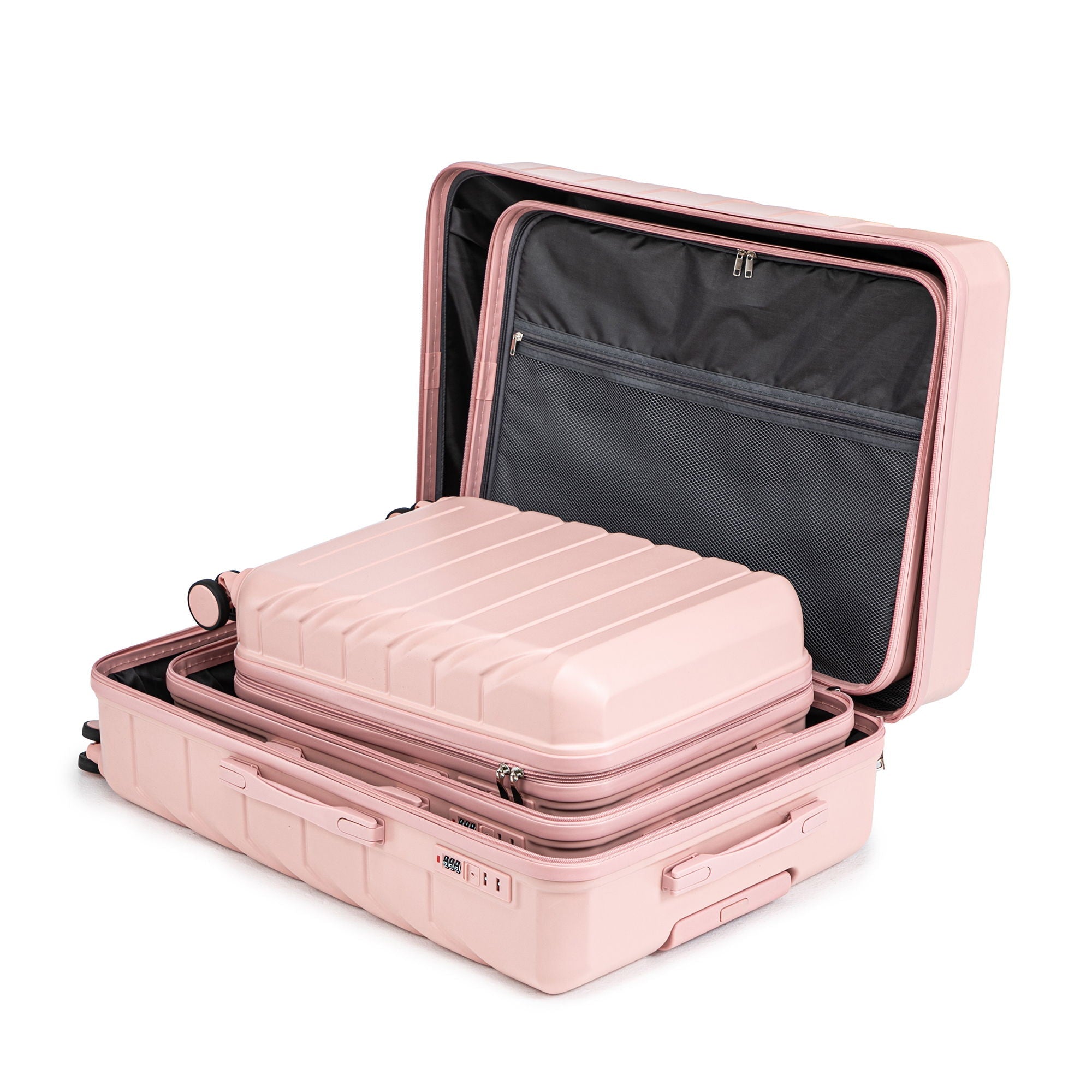 3 Pieces Set 20" / 24" / 28" Spinner Wheel Luggage With Combination Lock by HouseOfZazla
