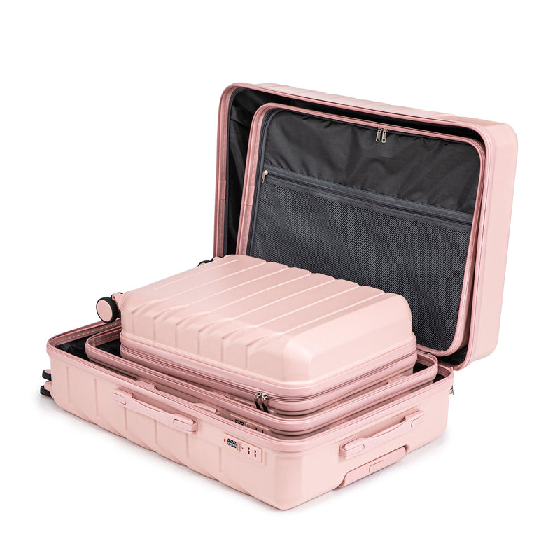 3 Pieces Set 20" / 24" / 28" Spinner Wheel Luggage With Combination Lock by HouseOfZazla