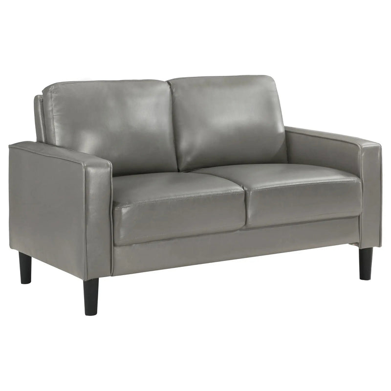 Ruth Upholstered Track Arm Loveseat Grey by Unique Piece Furniture