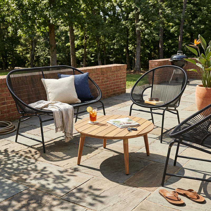 Nusa Outdoor Patio 4-Pcs Chat Set by HouseOfZazla