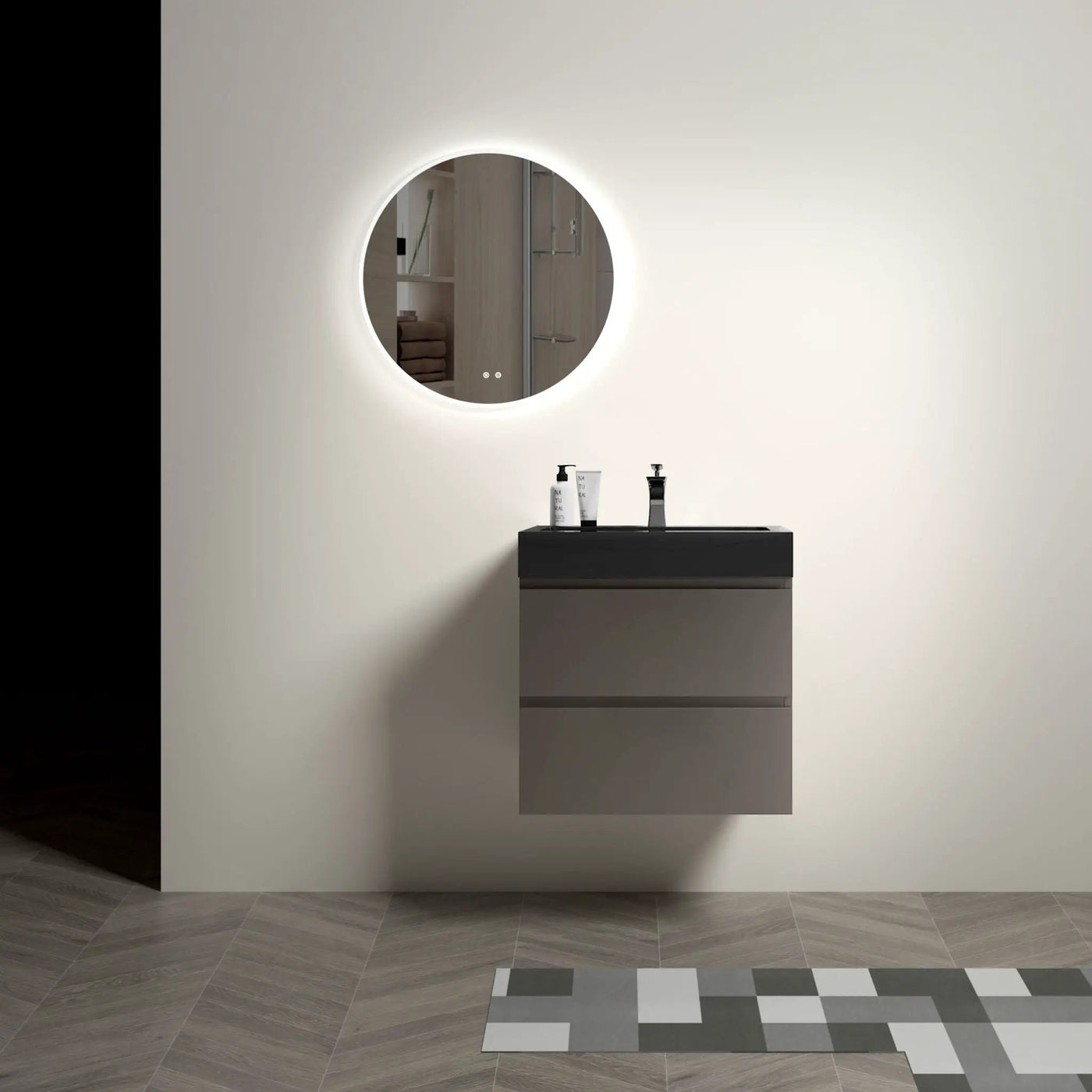 Alice - Bathroom Vanity With Sink, Large Storage Wall Mounted Floating Bathroom Vanity For Modern Bathroom, One-Piece Sink Basin Without Drain And Faucet by HouseOfZazla