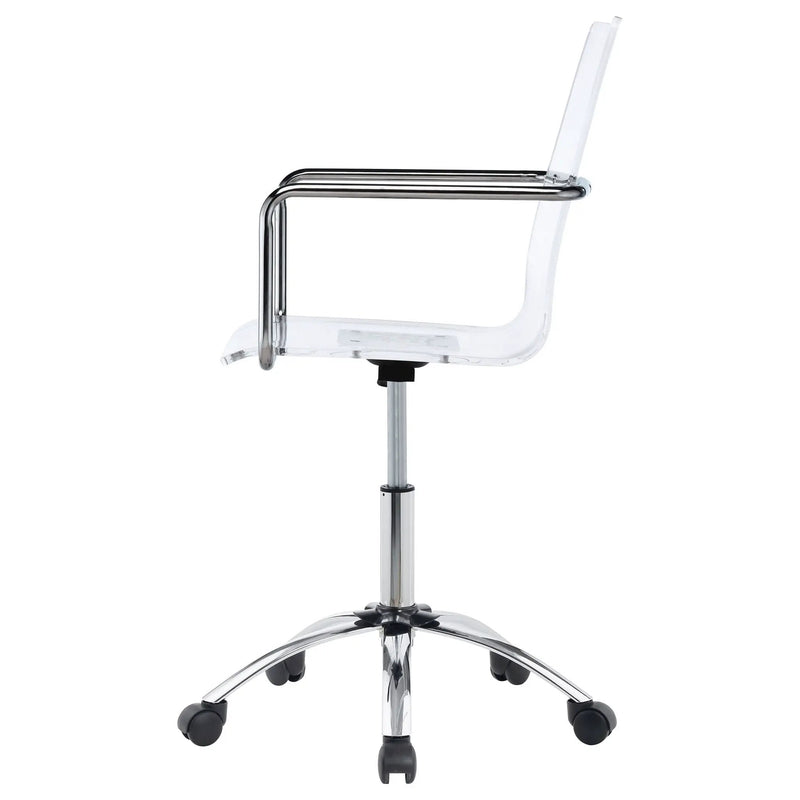 Amaturo Acrylic Adjustable Home Office Desk Chair Clear by Unique Piece Furniture